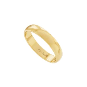 Aliança 4mm Abaulada Slim - ouro 18k