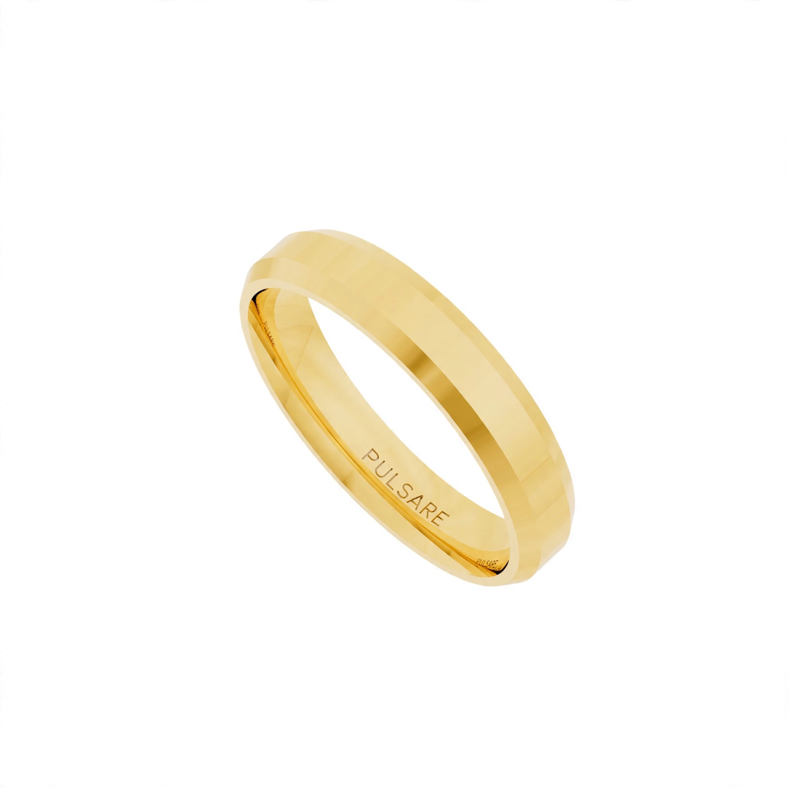 Aliança 4mm Chanfrada Intense - ouro 18k