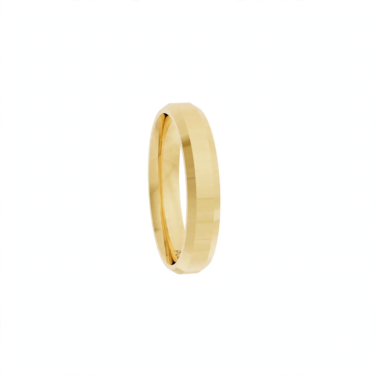 Aliança 4mm Chanfrada Intense - ouro 18k - Imagem 3
