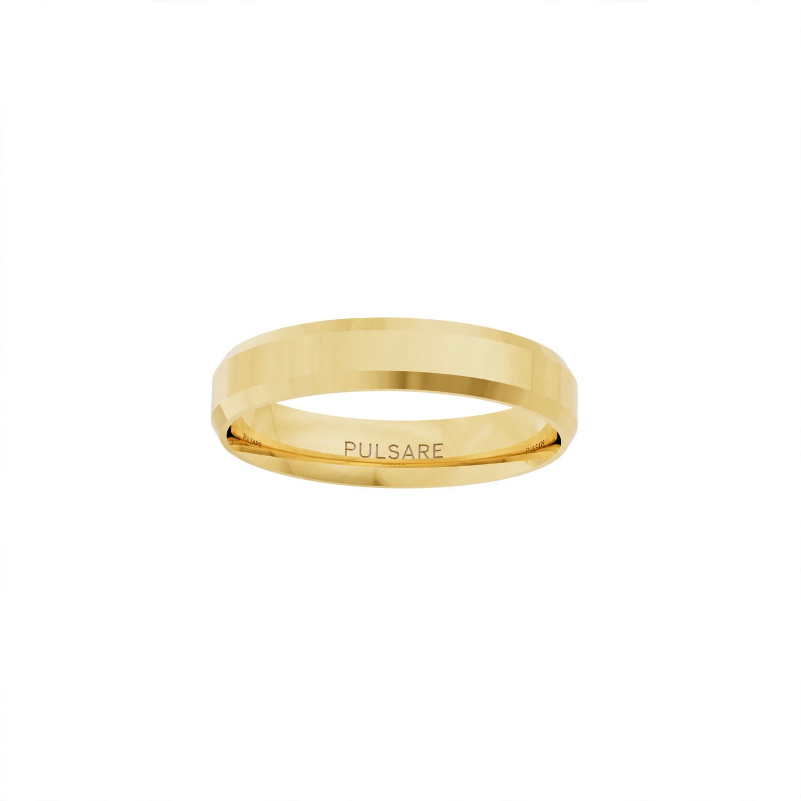 Aliança 4mm Chanfrada Slim - ouro 18k - Imagem 2