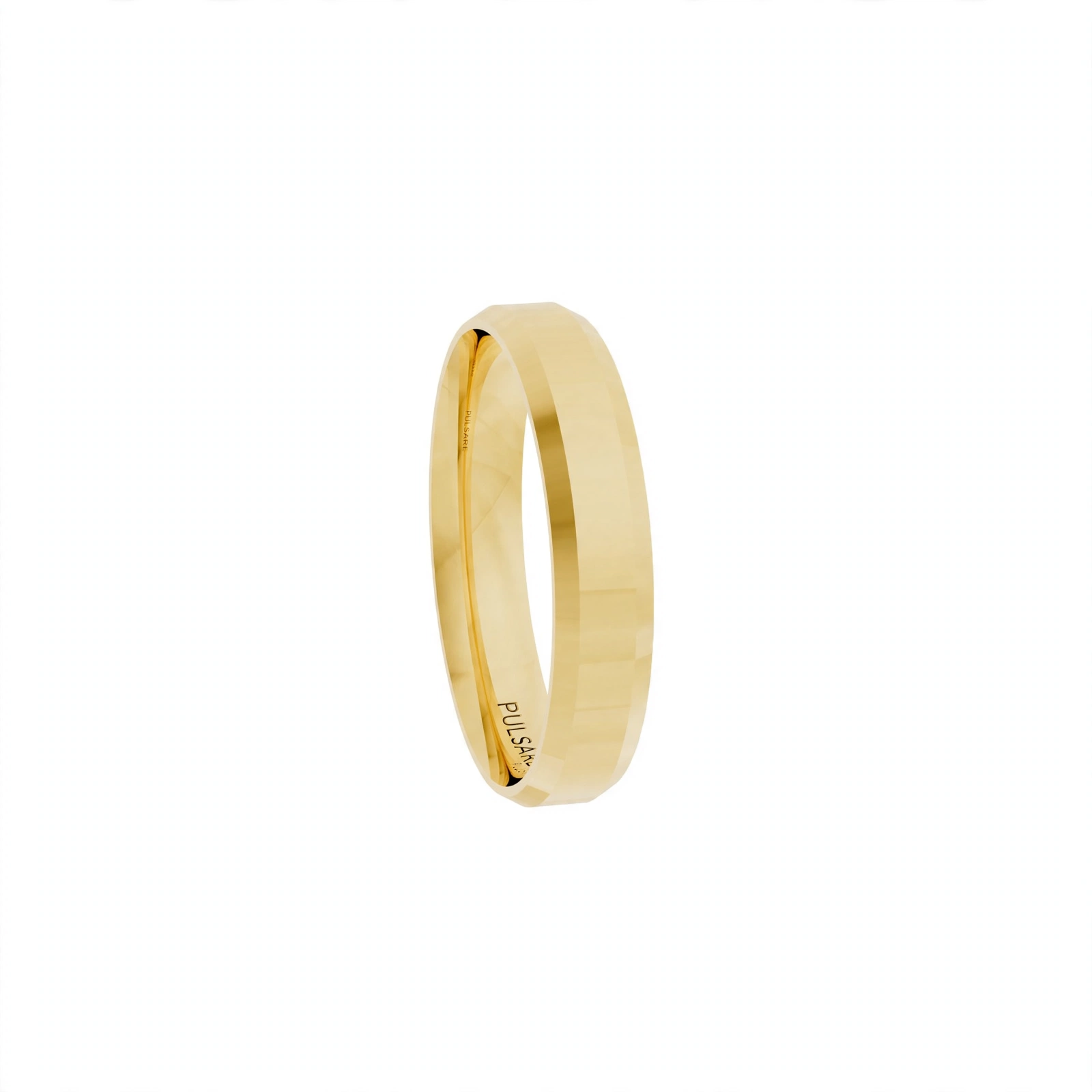 Aliança 4mm Chanfrada Slim - ouro 18k - Imagem 3