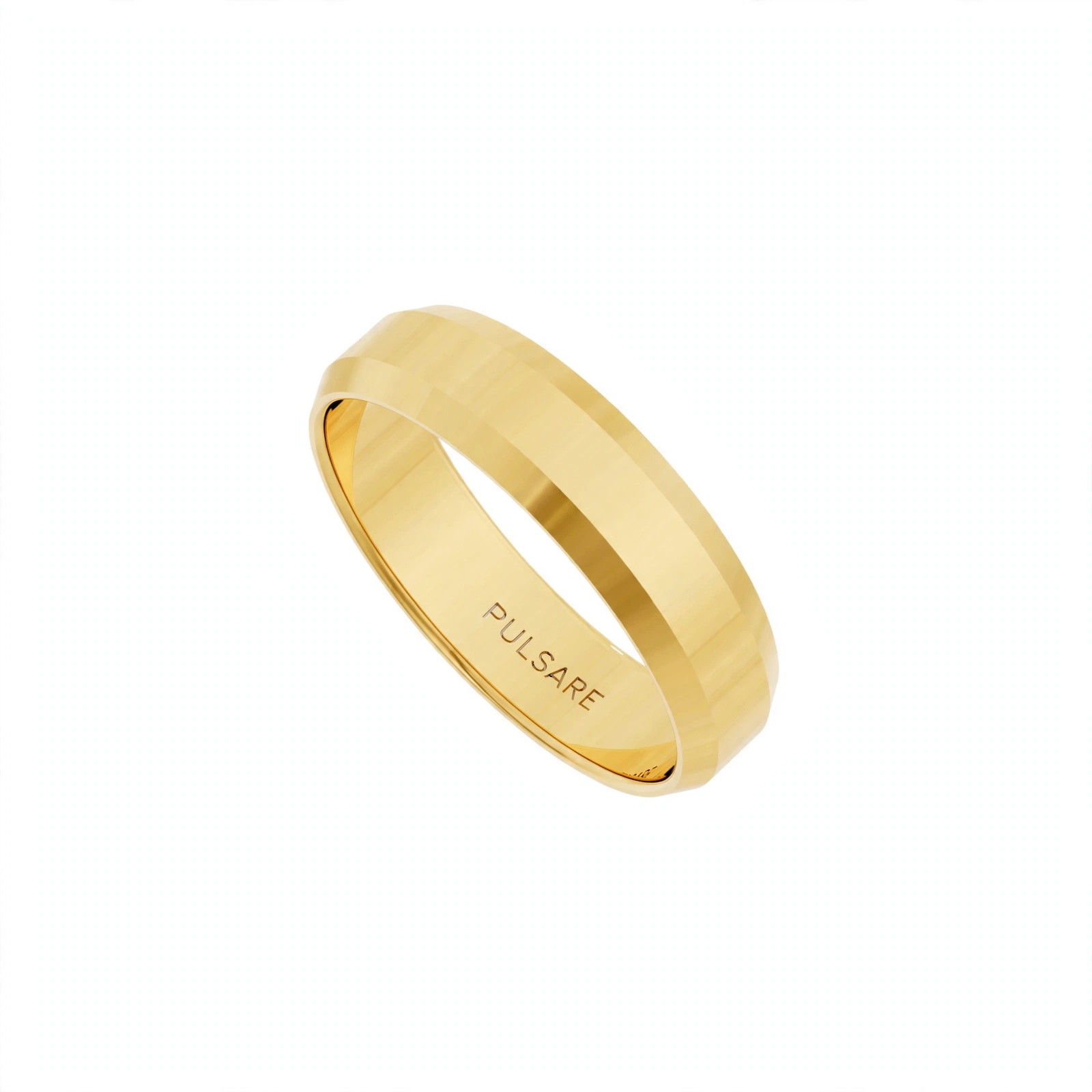 Aliança 5mm Chanfrada Slim - ouro 18k