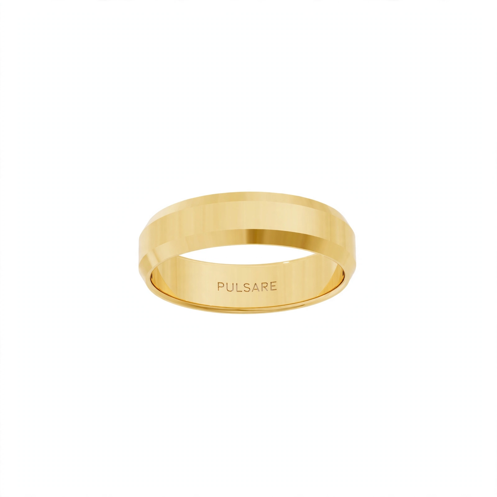 Aliança 5mm Chanfrada Slim - ouro 18k - Imagem 2