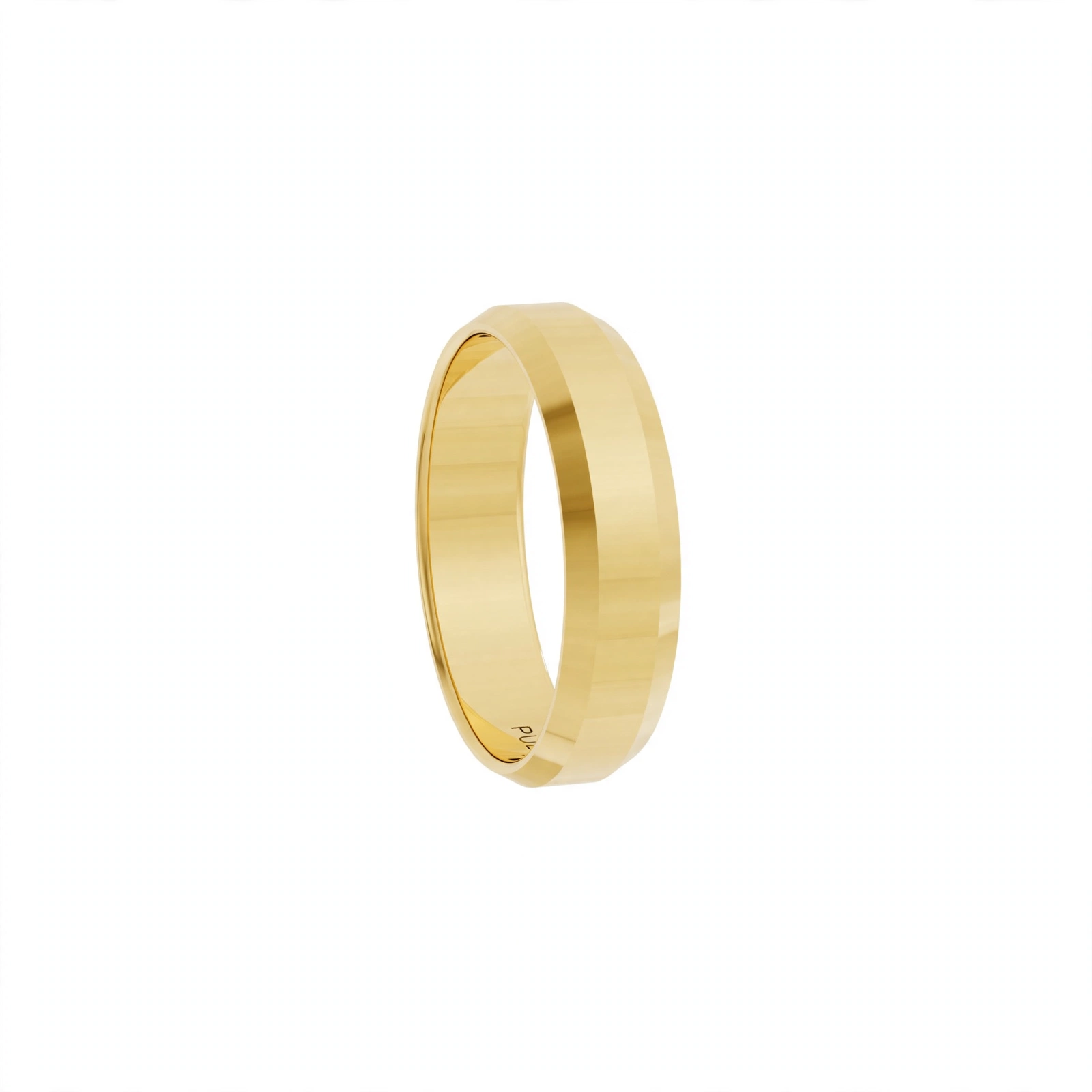 Aliança 5mm Chanfrada Slim - ouro 18k - Imagem 3