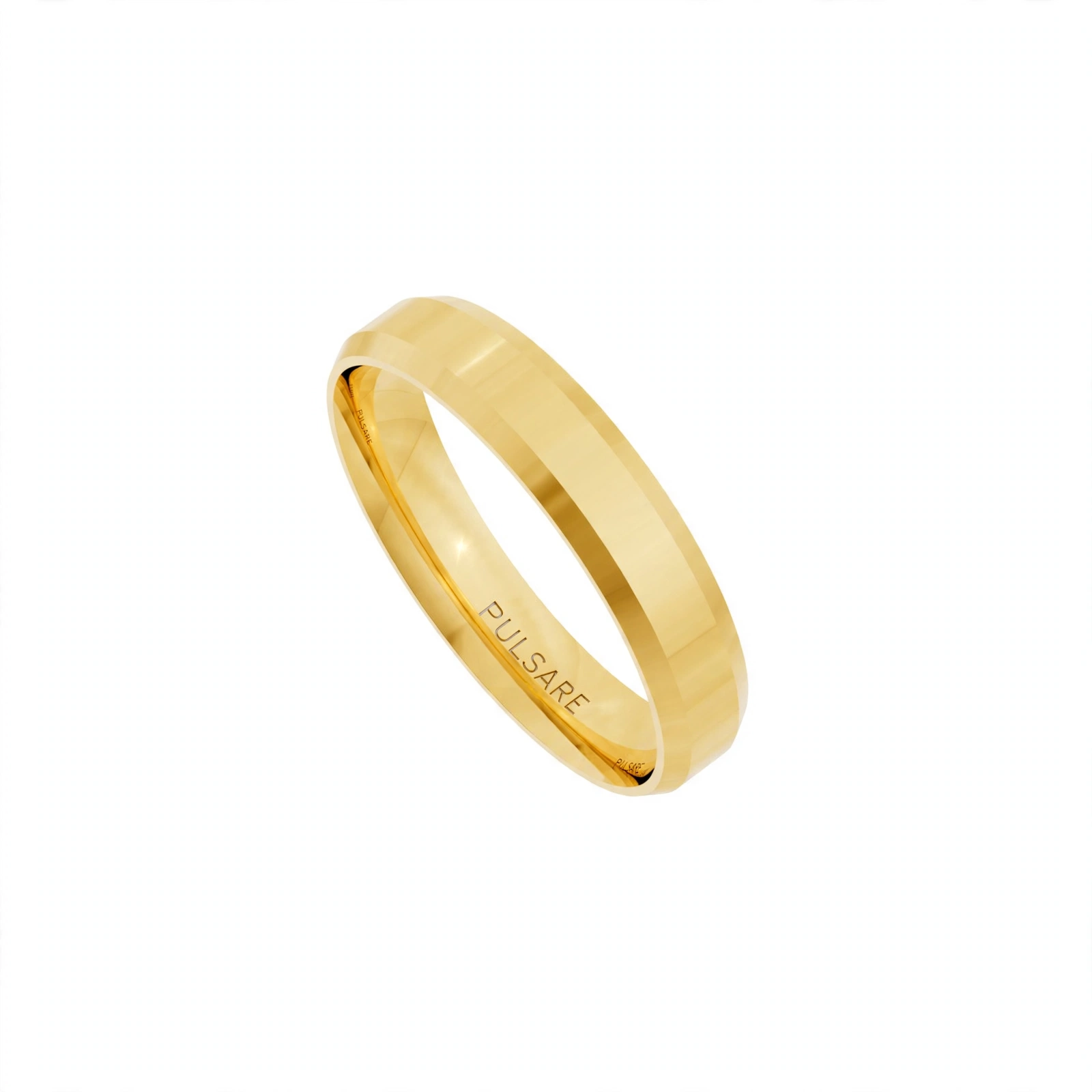Aliança 4mm Chanfrada Slim - ouro 18k