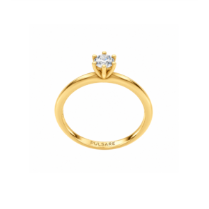 Anel de ouro 18K com Moissanita